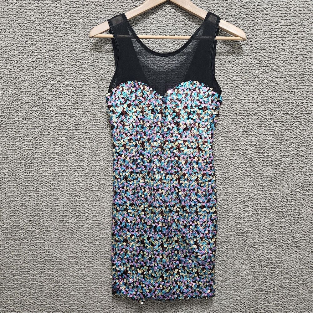 CHARLOTTE RUSSE Women’s Multicolor Sequin Bodycon Dress Size S